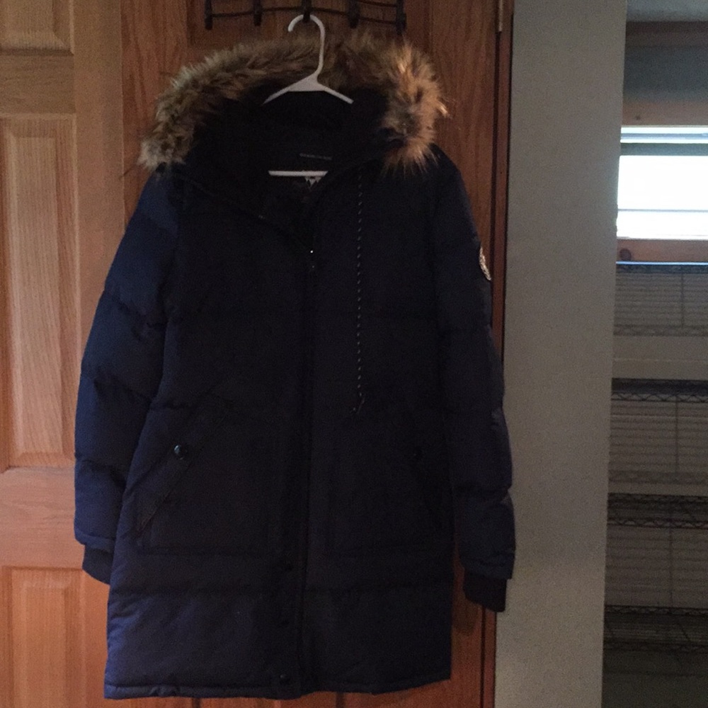 Navy down parka